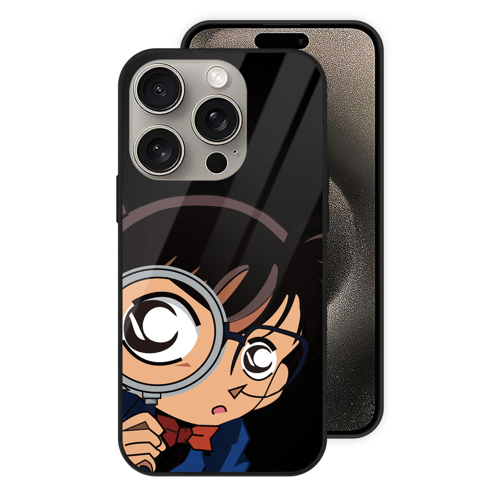 （画像用） 名探偵コナン 江戸川 コナン Detective Conan Conan Edogawa 【iPhone15Pro対応】スマホケース 耐衝撃＆黄変防止 背面ガラス