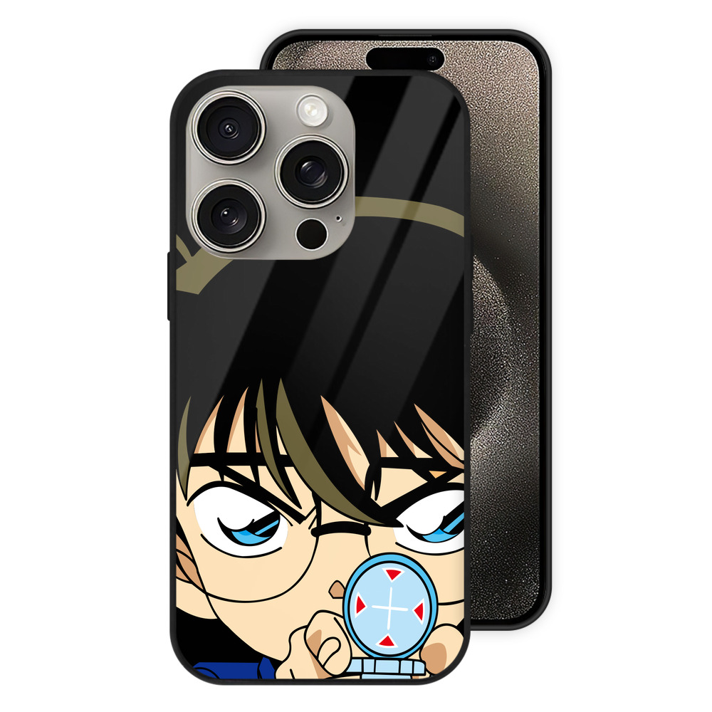 （画像用） 名探偵コナン 江戸川 コナン Detective Conan Conan Edogawa 【iPhone15Pro対応】スマホケース 耐衝撃＆黄変防止 背面ガラス