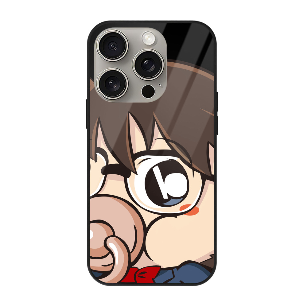 （画像用） 名探偵コナン 江戸川 コナン Detective Conan Conan Edogawa 【iPhone15Pro対応】スマホケース 耐衝撃＆黄変防止 背面ガラス