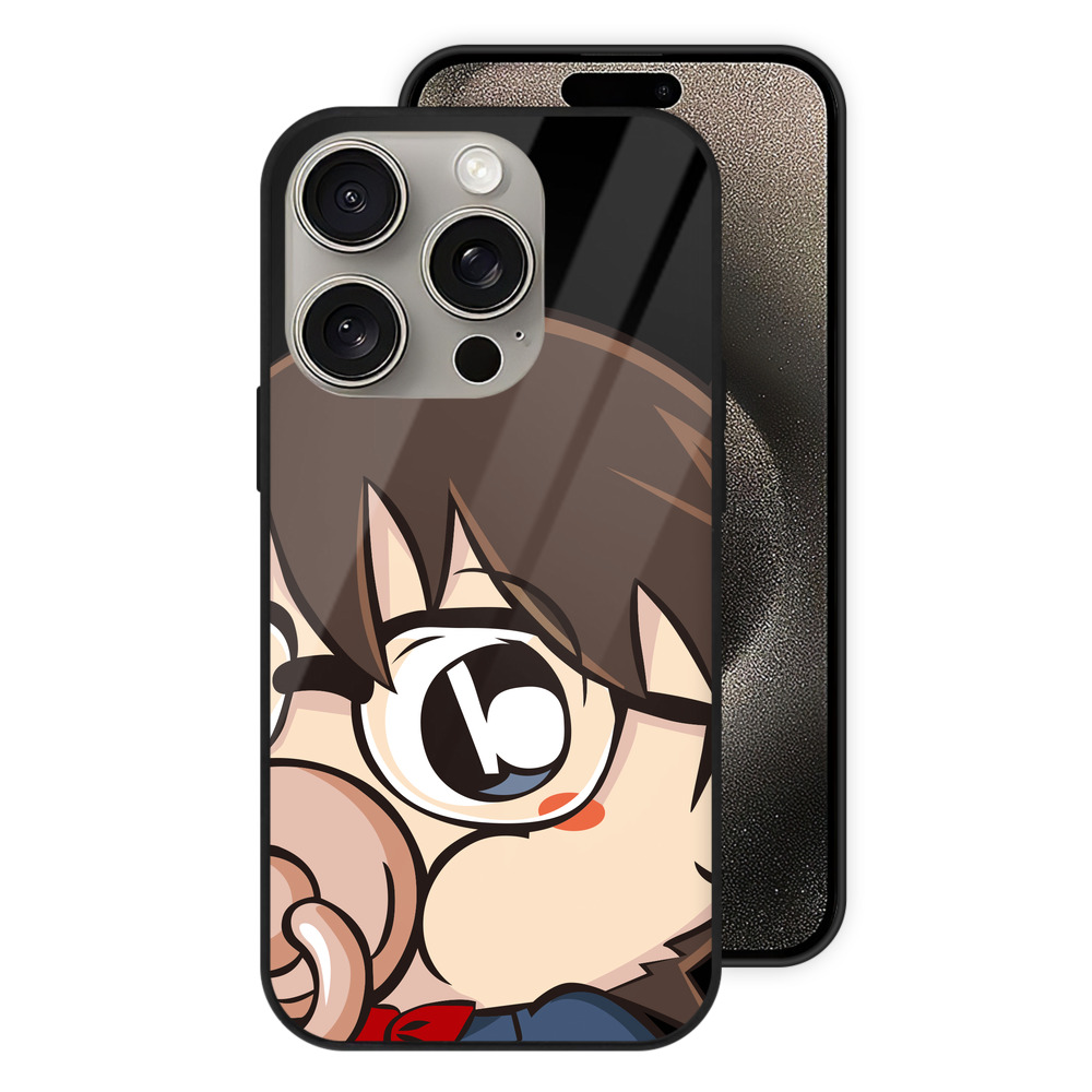 （画像用） 名探偵コナン 江戸川 コナン Detective Conan Conan Edogawa 【iPhone15Pro対応】スマホケース 耐衝撃＆黄変防止 背面ガラス