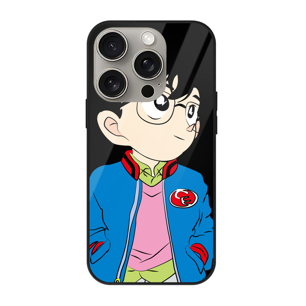 （画像用） 名探偵コナン 江戸川 コナン Detective Conan Conan Edogawa 【iPhone15Pro対応】スマホケース 耐衝撃＆黄変防止 背面ガラス