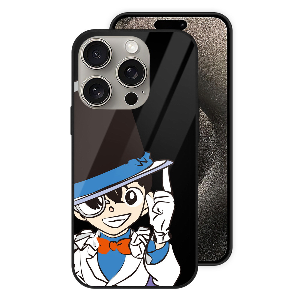 （画像用） 名探偵コナン 江戸川 コナン Detective Conan Conan Edogawa 【iPhone15Pro対応】スマホケース 耐衝撃＆黄変防止 背面ガラス
