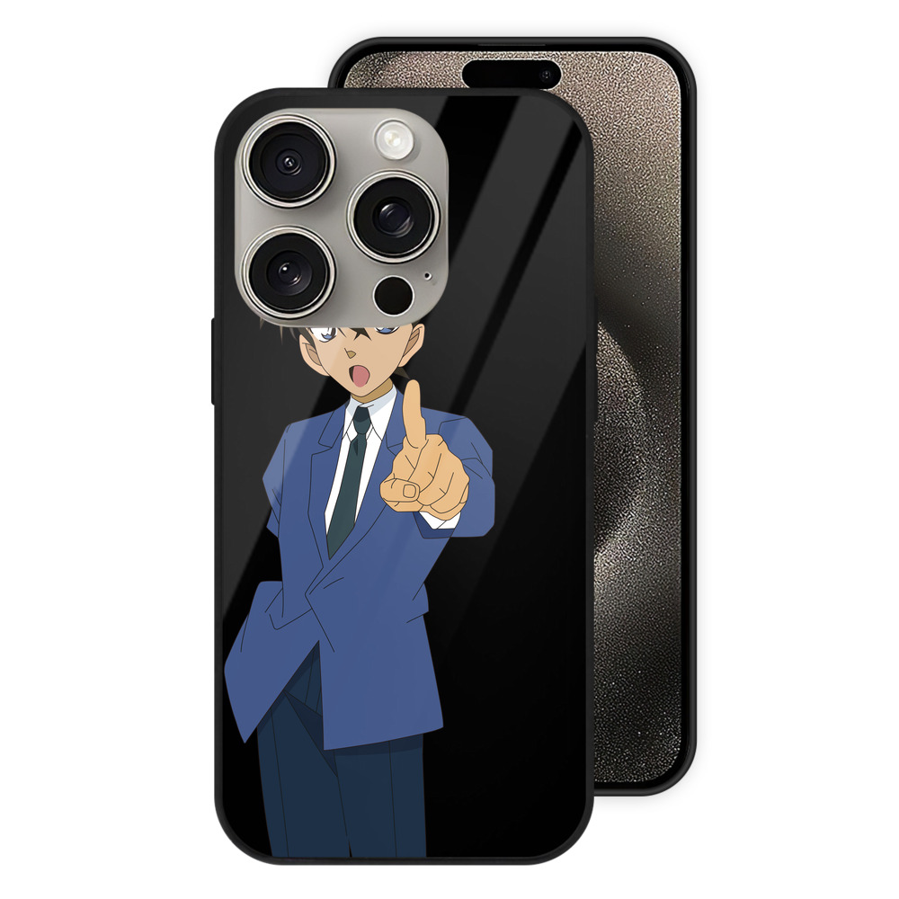 （画像用） 名探偵コナン 江戸川 コナン Detective Conan Conan Edogawa 【iPhone15Pro対応】スマホケース 耐衝撃＆黄変防止 背面ガラス