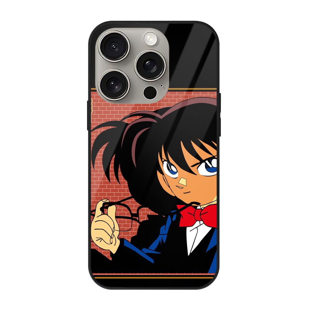 （画像用） 名探偵コナン 江戸川 コナン Detective Conan Conan Edogawa 【iPhone15Pro対応】スマホケース 耐衝撃＆黄変防止 背面ガラス