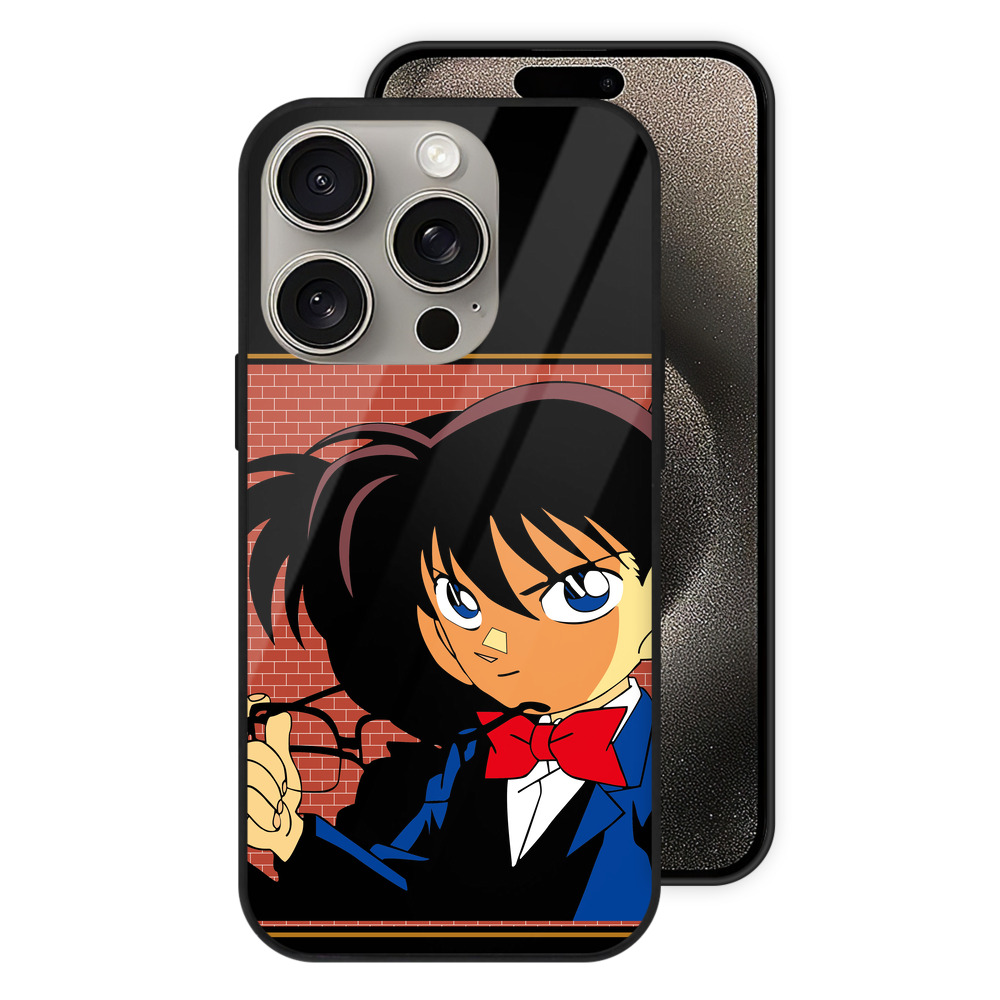 （画像用） 名探偵コナン 江戸川 コナン Detective Conan Conan Edogawa 【iPhone15Pro対応】スマホケース 耐衝撃＆黄変防止 背面ガラス