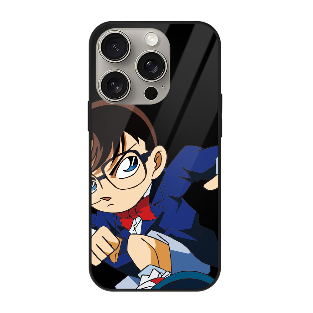 （画像用） 名探偵コナン 江戸川 コナン Detective Conan Conan Edogawa 【iPhone15Pro対応】スマホケース 耐衝撃＆黄変防止 背面ガラス