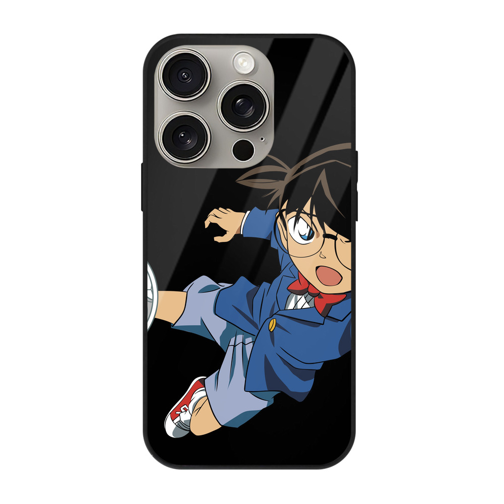 （画像用） 名探偵コナン 江戸川 コナン Detective Conan Conan Edogawa 【iPhone15Pro対応】スマホケース 耐衝撃＆黄変防止 背面ガラス