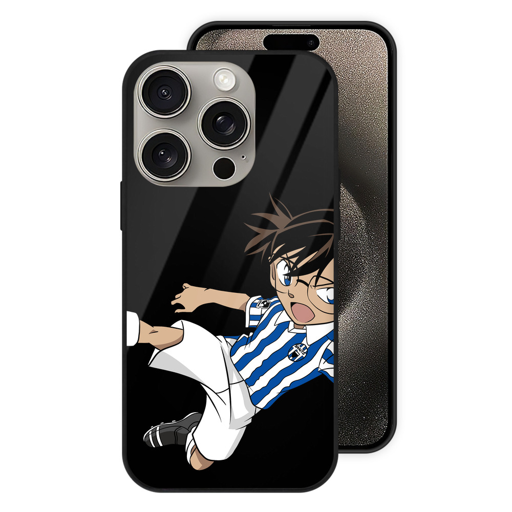 （画像用） 名探偵コナン 江戸川 コナン Detective Conan Conan Edogawa 【iPhone15Pro対応】スマホケース 耐衝撃＆黄変防止 背面ガラス