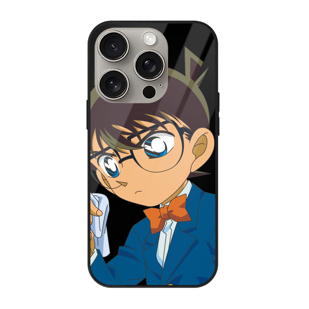 （画像用） 名探偵コナン 江戸川 コナン Detective Conan Conan Edogawa 【iPhone15Pro対応】スマホケース 耐衝撃＆黄変防止 背面ガラス