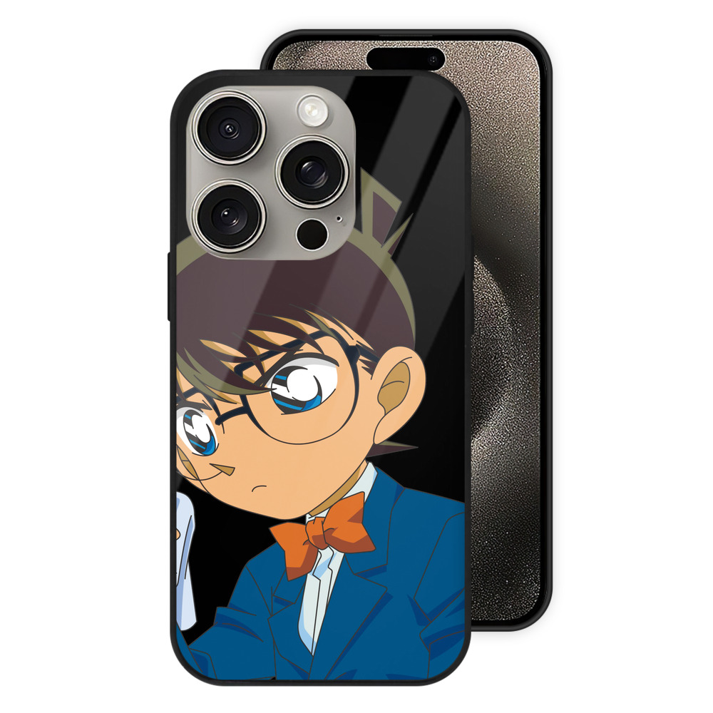 （画像用） 名探偵コナン 江戸川 コナン Detective Conan Conan Edogawa 【iPhone15Pro対応】スマホケース 耐衝撃＆黄変防止 背面ガラス
