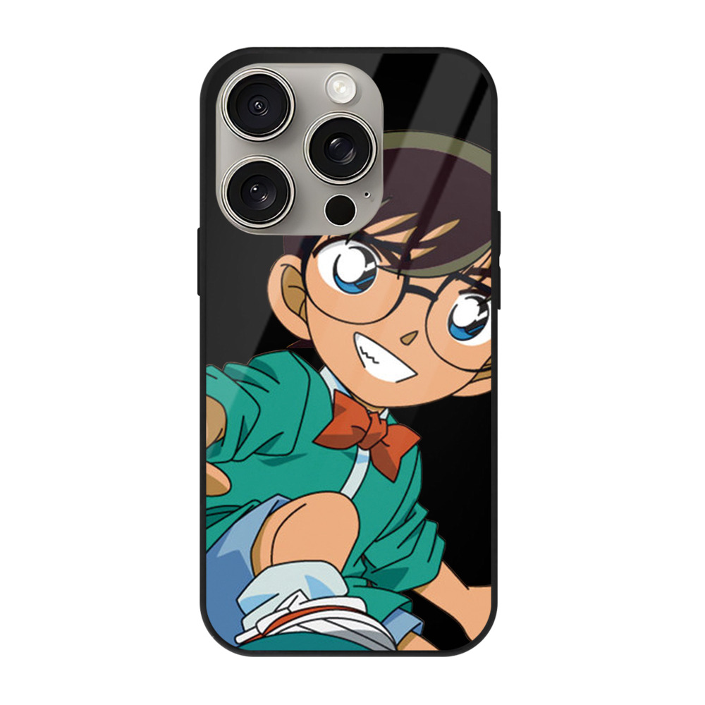 （画像用） 名探偵コナン 江戸川 コナン Detective Conan Conan Edogawa 【iPhone15Pro対応】スマホケース 耐衝撃＆黄変防止 背面ガラス