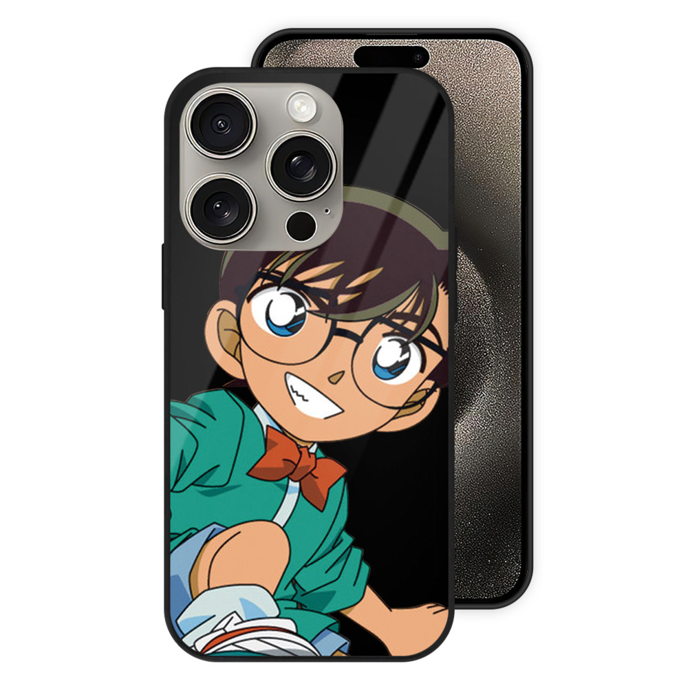 （画像用） 名探偵コナン 江戸川 コナン Detective Conan Conan Edogawa 【iPhone15Pro対応】スマホケース 耐衝撃＆黄変防止 背面ガラス