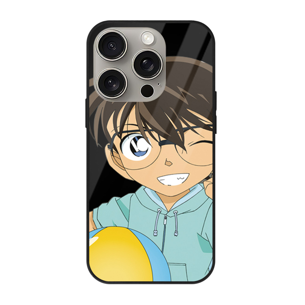 （画像用） 名探偵コナン 江戸川 コナン Detective Conan Conan Edogawa 【iPhone15Pro対応】スマホケース 耐衝撃＆黄変防止 背面ガラス