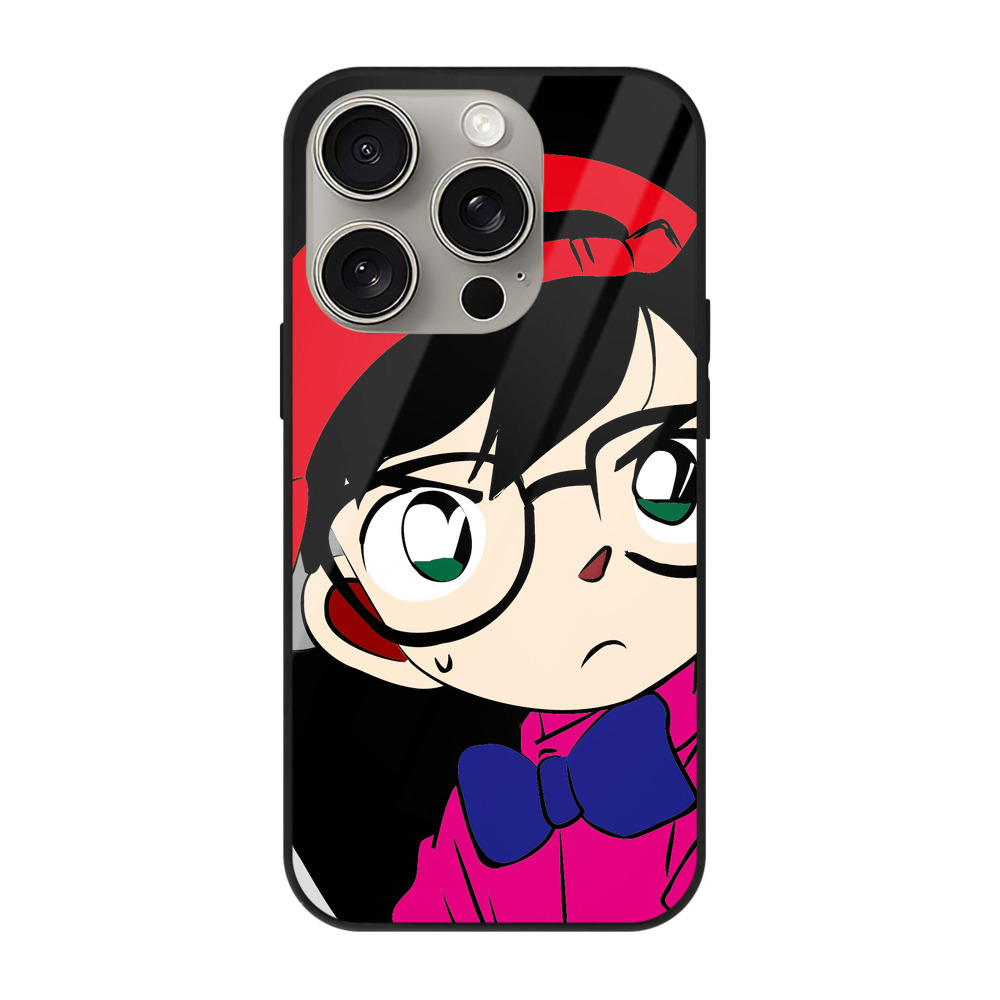 （画像用） 名探偵コナン 江戸川 コナン Detective Conan Conan Edogawa 【iPhone15Pro対応】スマホケース 耐衝撃＆黄変防止 背面ガラス