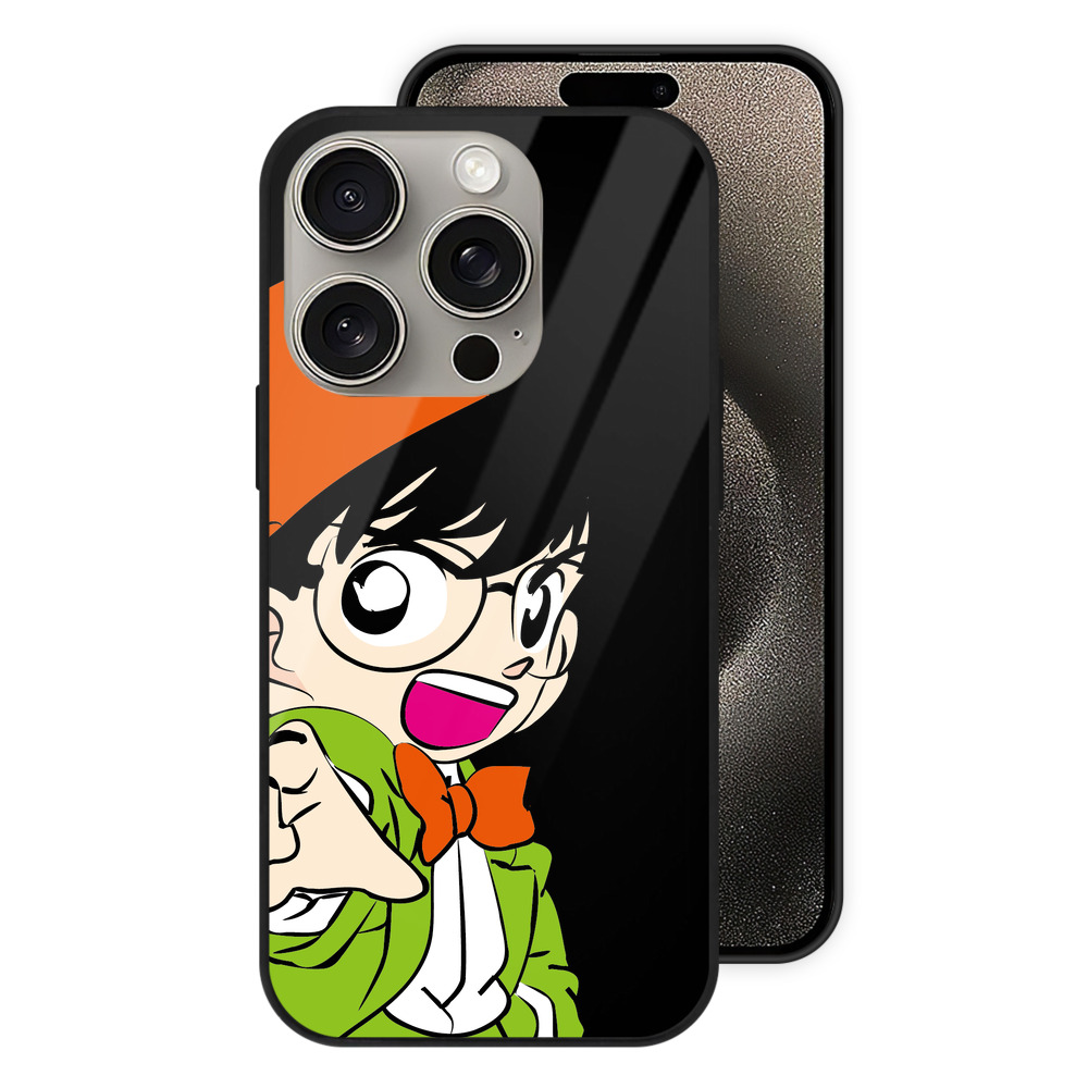 （画像用） 名探偵コナン 江戸川 コナン Detective Conan Conan Edogawa 【iPhone15Pro対応】スマホケース 耐衝撃＆黄変防止 背面ガラス