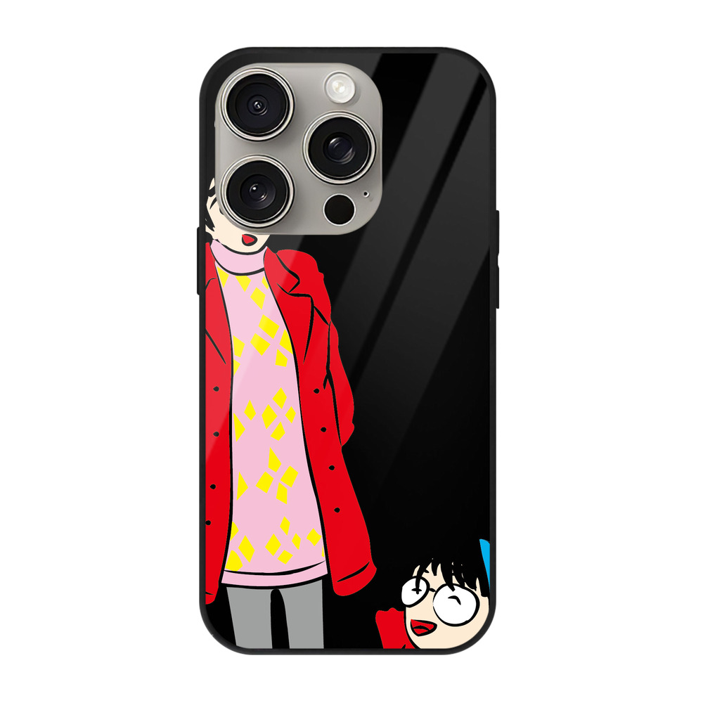 （画像用） 名探偵コナン 江戸川 コナン Detective Conan Conan Edogawa 【iPhone15Pro対応】スマホケース 耐衝撃＆黄変防止 背面ガラス