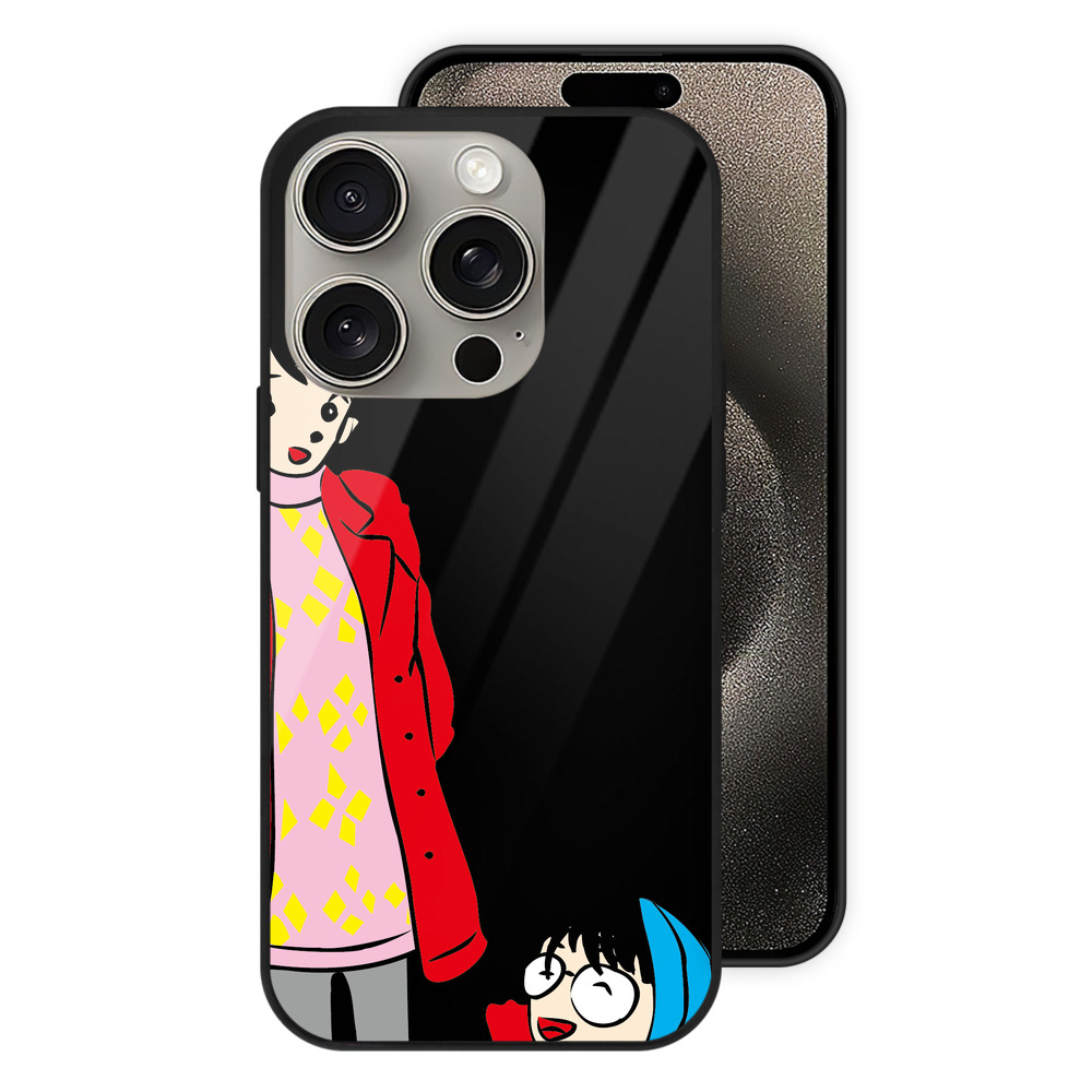 （画像用） 名探偵コナン 江戸川 コナン Detective Conan Conan Edogawa 【iPhone15Pro対応】スマホケース 耐衝撃＆黄変防止 背面ガラス