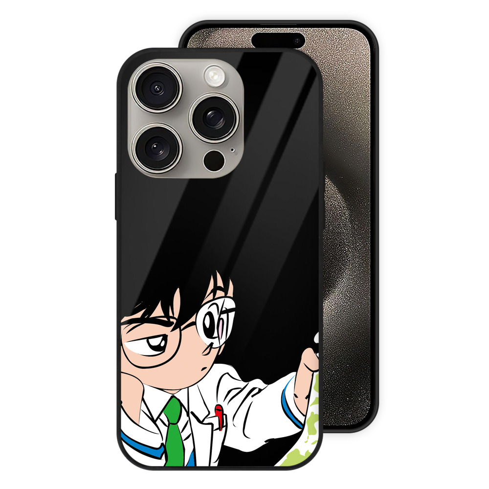 （画像用） 名探偵コナン 江戸川 コナン Detective Conan Conan Edogawa 【iPhone15Pro対応】スマホケース 耐衝撃＆黄変防止 背面ガラス