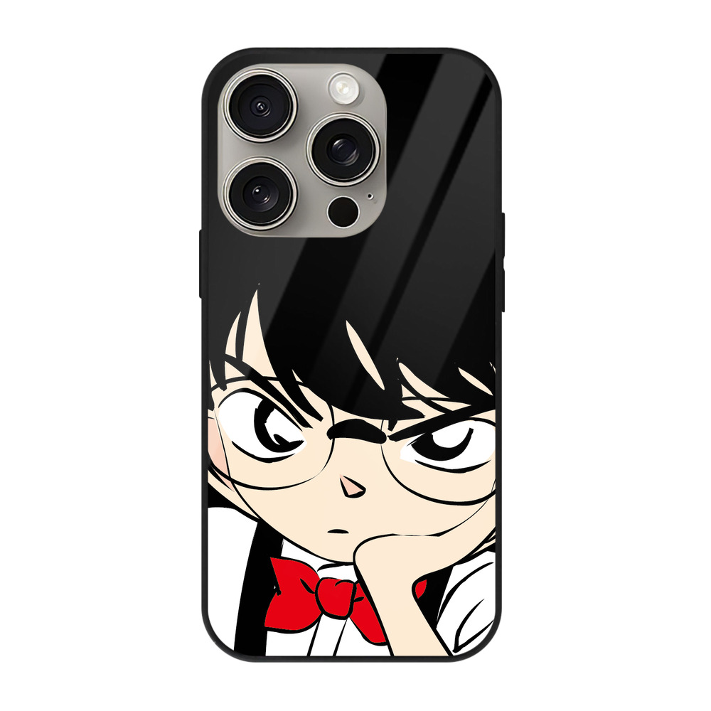 （画像用） 名探偵コナン 江戸川 コナン Detective Conan Conan Edogawa 【iPhone15Pro対応】スマホケース 耐衝撃＆黄変防止 背面ガラス