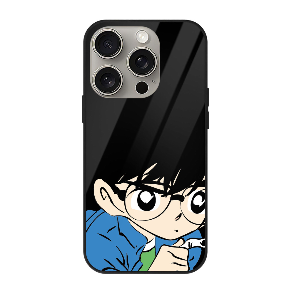 （画像用） 名探偵コナン 江戸川 コナン Detective Conan Conan Edogawa 【iPhone15Pro対応】スマホケース 耐衝撃＆黄変防止 背面ガラス