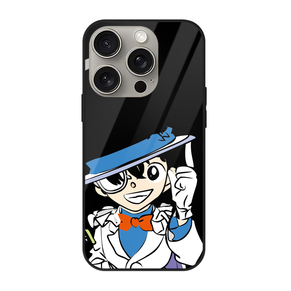 （画像用） 名探偵コナン 江戸川 コナン Detective Conan Conan Edogawa 【iPhone15Pro対応】スマホケース 耐衝撃＆黄変防止 背面ガラス