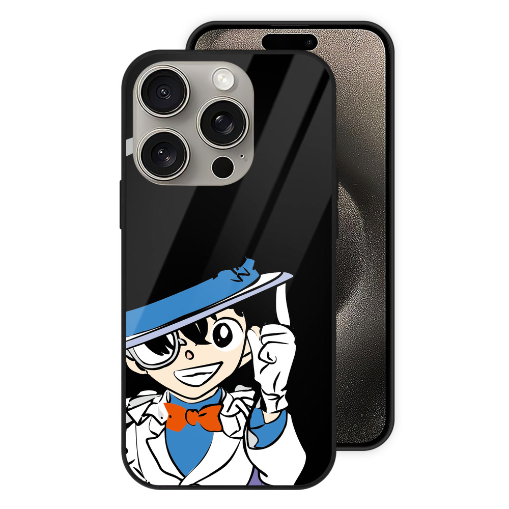 （画像用） 名探偵コナン 江戸川 コナン Detective Conan Conan Edogawa 【iPhone15Pro対応】スマホケース 耐衝撃＆黄変防止 背面ガラス