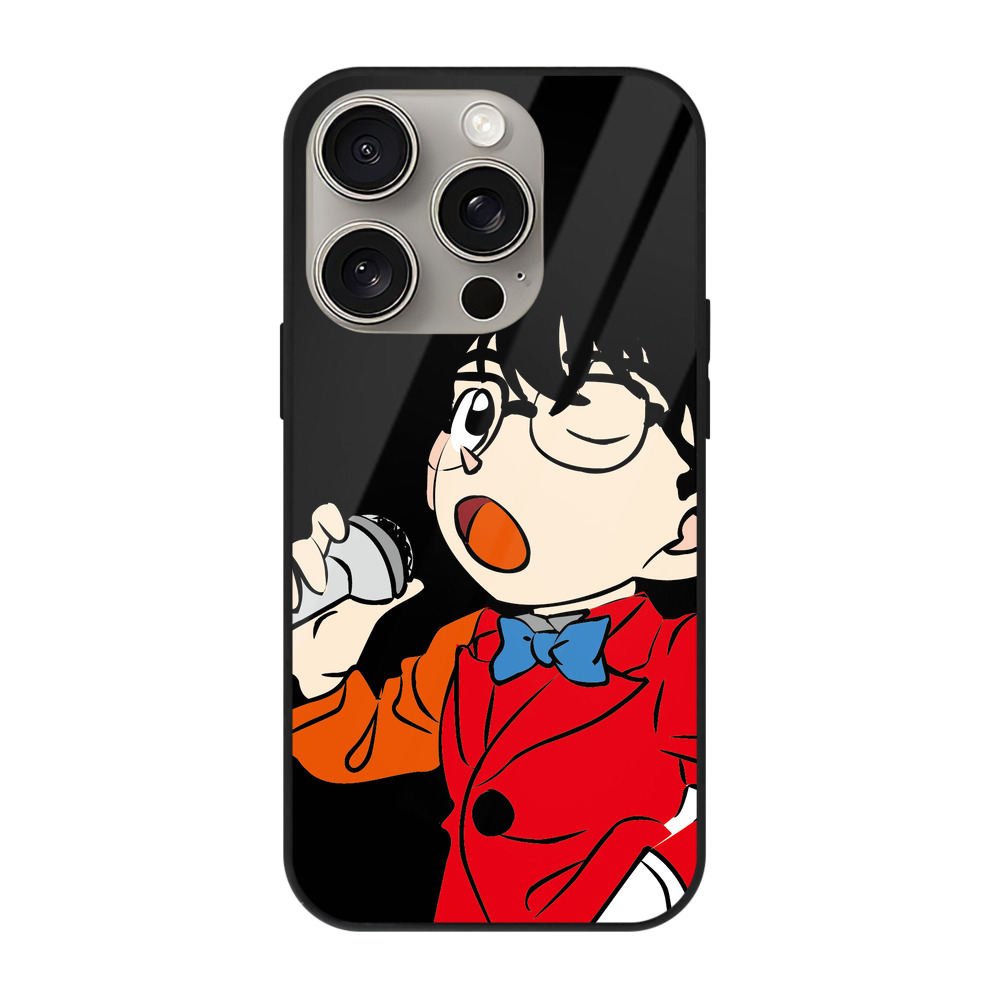 （画像用） 名探偵コナン 江戸川 コナン Detective Conan Conan Edogawa 【iPhone15Pro対応】スマホケース 耐衝撃＆黄変防止 背面ガラス