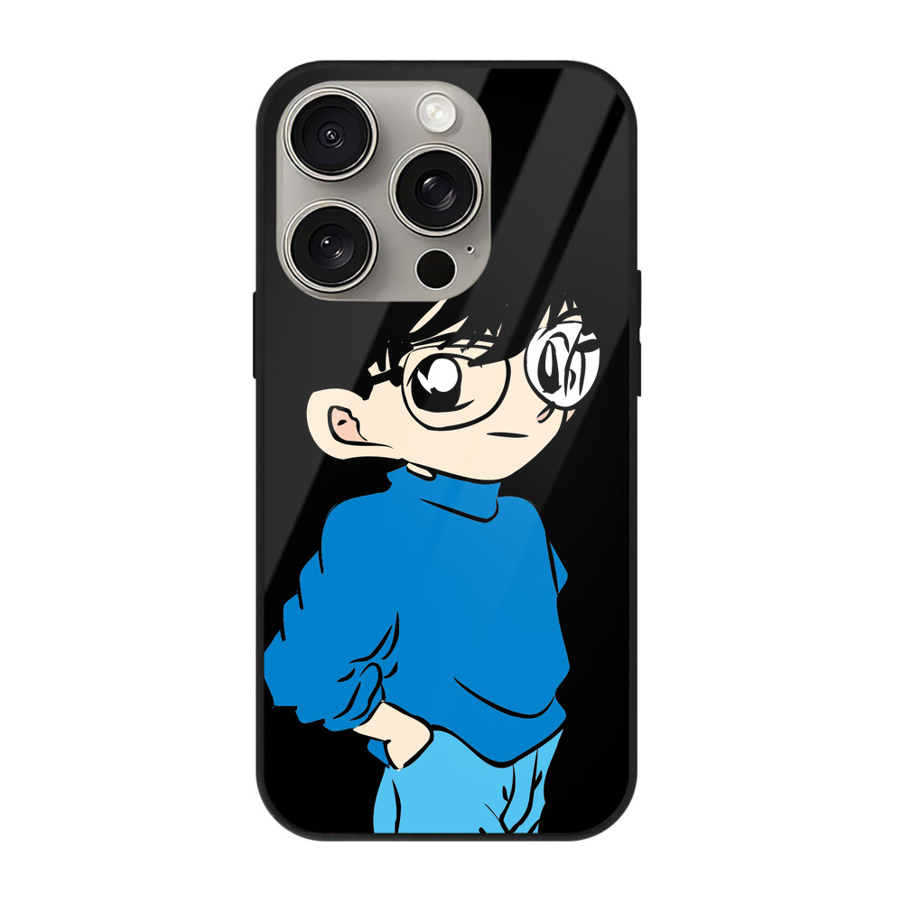 （画像用） 名探偵コナン 江戸川 コナン Detective Conan Conan Edogawa 【iPhone15Pro対応】スマホケース 耐衝撃＆黄変防止 背面ガラス