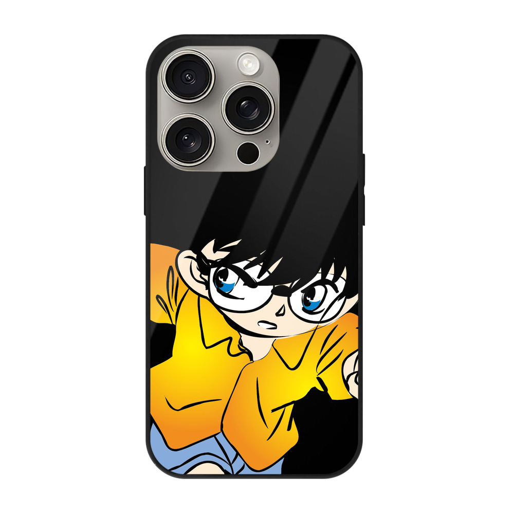 （画像用） 名探偵コナン 江戸川 コナン Detective Conan Conan Edogawa 【iPhone15Pro対応】スマホケース 耐衝撃＆黄変防止 背面ガラス