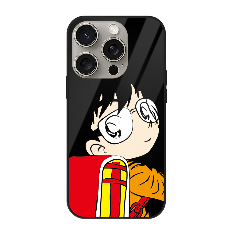 （画像用） 名探偵コナン 江戸川 コナン Detective Conan Conan Edogawa 【iPhone15Pro対応】スマホケース 耐衝撃＆黄変防止 背面ガラス