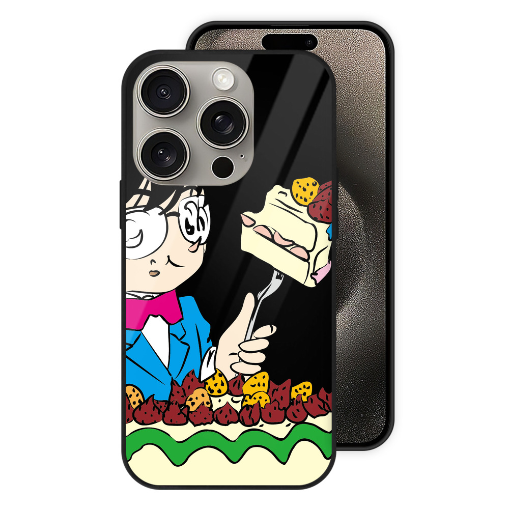 （画像用） 名探偵コナン 江戸川 コナン Detective Conan Conan Edogawa 【iPhone15Pro対応】スマホケース 耐衝撃＆黄変防止 背面ガラス