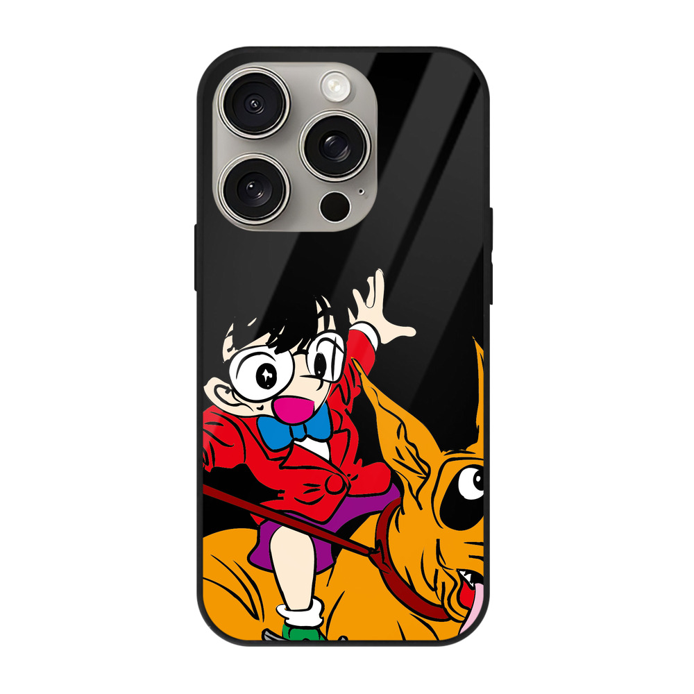 （画像用） 名探偵コナン 江戸川 コナン Detective Conan Conan Edogawa 【iPhone15Pro対応】スマホケース 耐衝撃＆黄変防止 背面ガラス