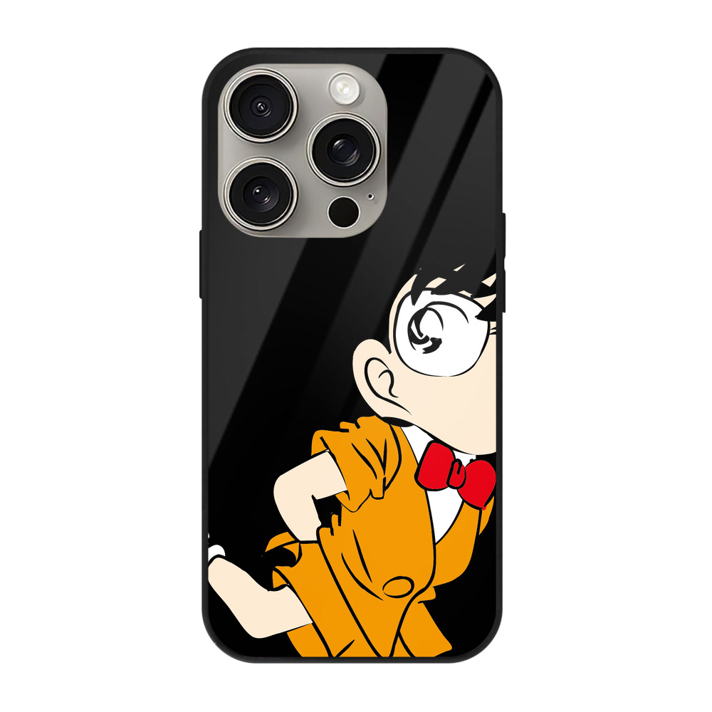 （画像用） 名探偵コナン 江戸川 コナン Detective Conan Conan Edogawa 【iPhone15Pro対応】スマホケース 耐衝撃＆黄変防止 背面ガラス