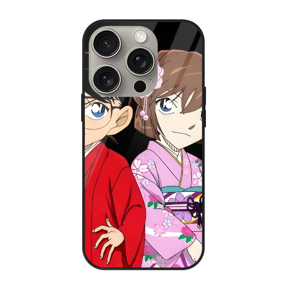 （画像用） 名探偵コナン 江戸川 コナン Detective Conan Conan Edogawa 【iPhone15Pro対応】スマホケース 耐衝撃＆黄変防止 背面ガラス