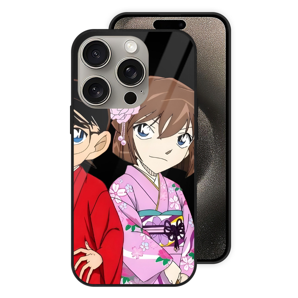 （画像用） 名探偵コナン 江戸川 コナン Detective Conan Conan Edogawa 【iPhone15Pro対応】スマホケース 耐衝撃＆黄変防止 背面ガラス