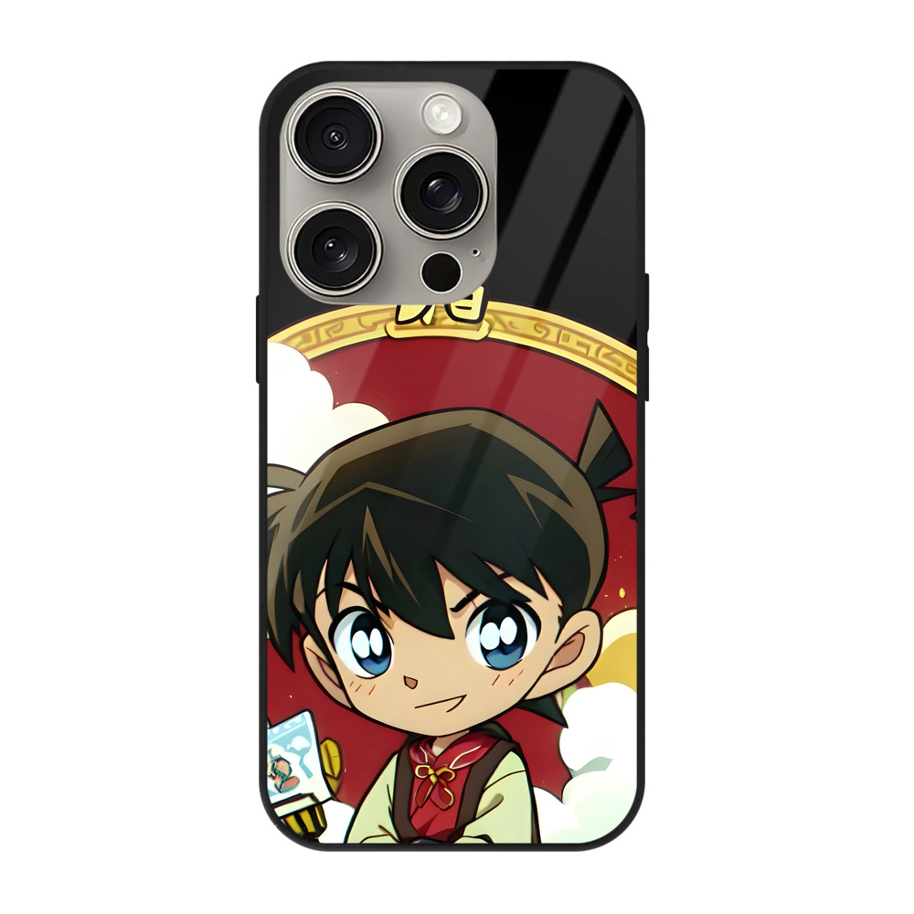 （画像用） 名探偵コナン 江戸川 コナン Detective Conan Conan Edogawa 【iPhone15Pro対応】スマホケース 耐衝撃＆黄変防止 背面ガラス