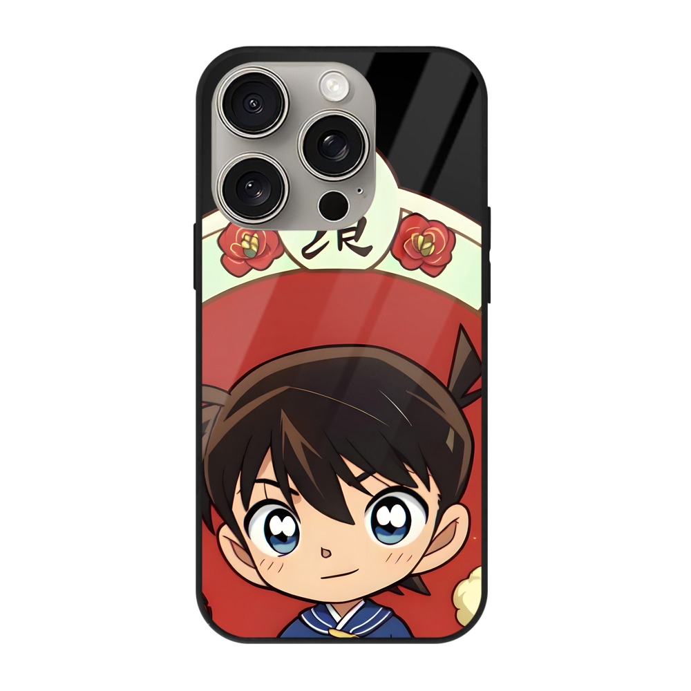 （画像用） 名探偵コナン 江戸川 コナン Detective Conan Conan Edogawa 【iPhone15Pro対応】スマホケース 耐衝撃＆黄変防止 背面ガラス