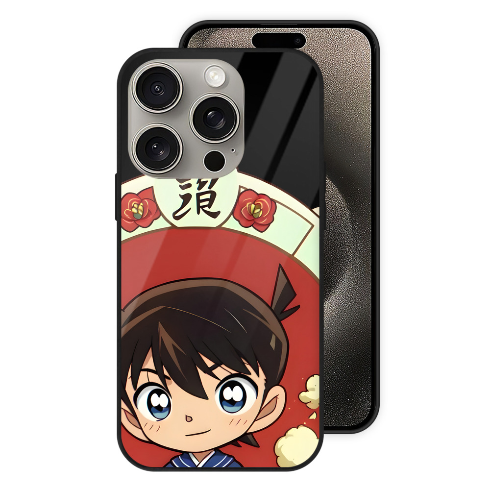 （画像用） 名探偵コナン 江戸川 コナン Detective Conan Conan Edogawa 【iPhone15Pro対応】スマホケース 耐衝撃＆黄変防止 背面ガラス
