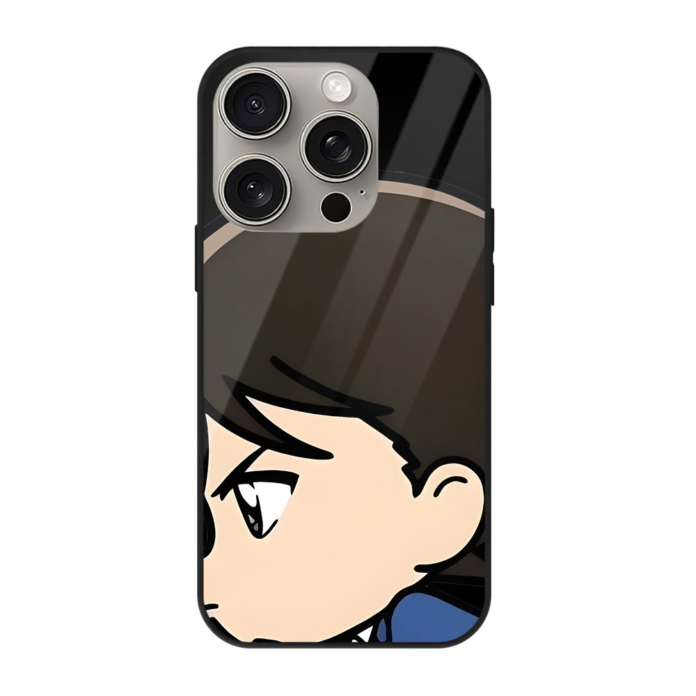 （画像用） 名探偵コナン 江戸川 コナン Detective Conan Conan Edogawa 【iPhone15Pro対応】スマホケース 耐衝撃＆黄変防止 背面ガラス