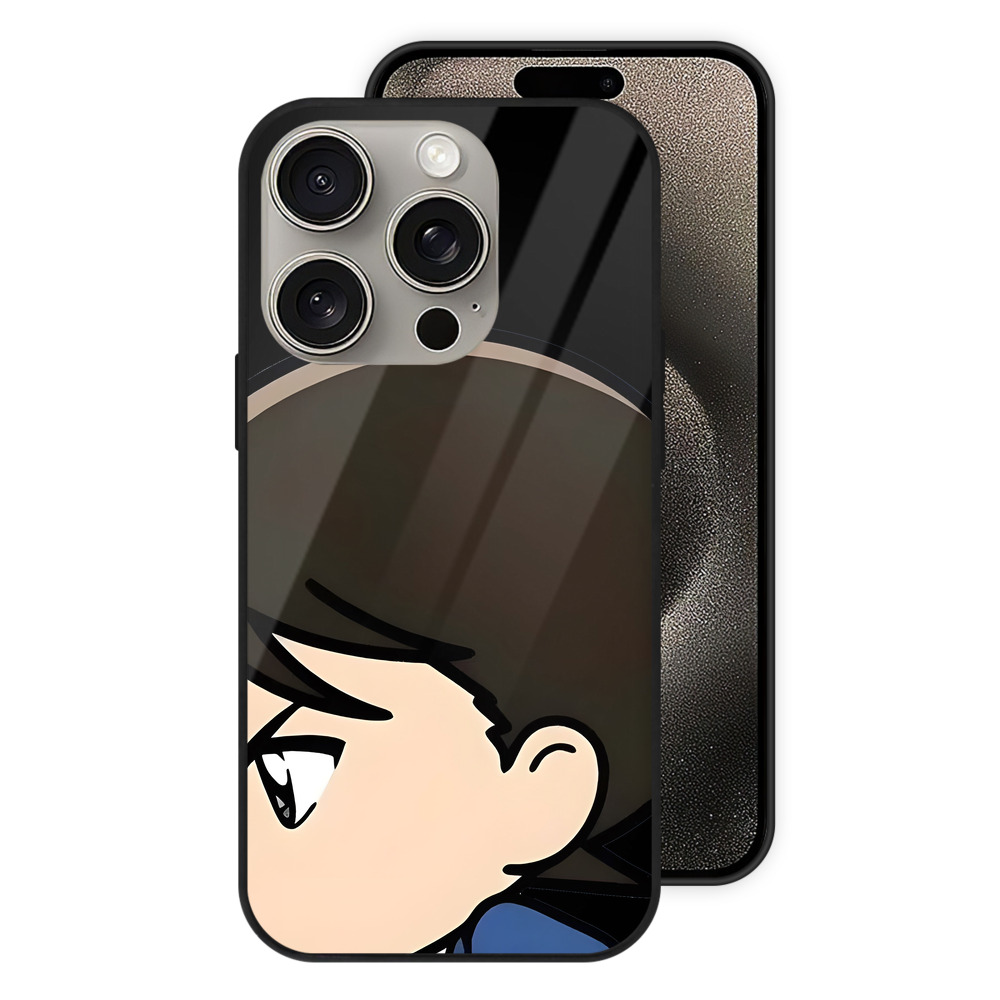 （画像用） 名探偵コナン 江戸川 コナン Detective Conan Conan Edogawa 【iPhone15Pro対応】スマホケース 耐衝撃＆黄変防止 背面ガラス