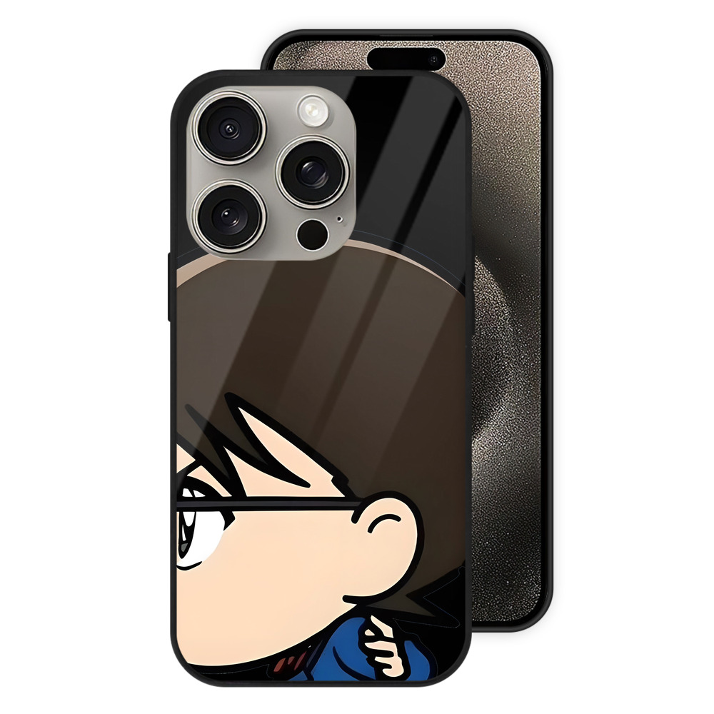 （画像用） 名探偵コナン 江戸川 コナン Detective Conan Conan Edogawa 【iPhone15Pro対応】スマホケース 耐衝撃＆黄変防止 背面ガラス