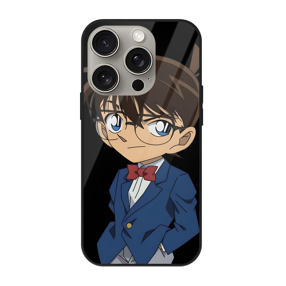 （画像用） 名探偵コナン 江戸川 コナン Detective Conan Conan Edogawa 【iPhone15Pro対応】スマホケース 耐衝撃＆黄変防止 背面ガラス