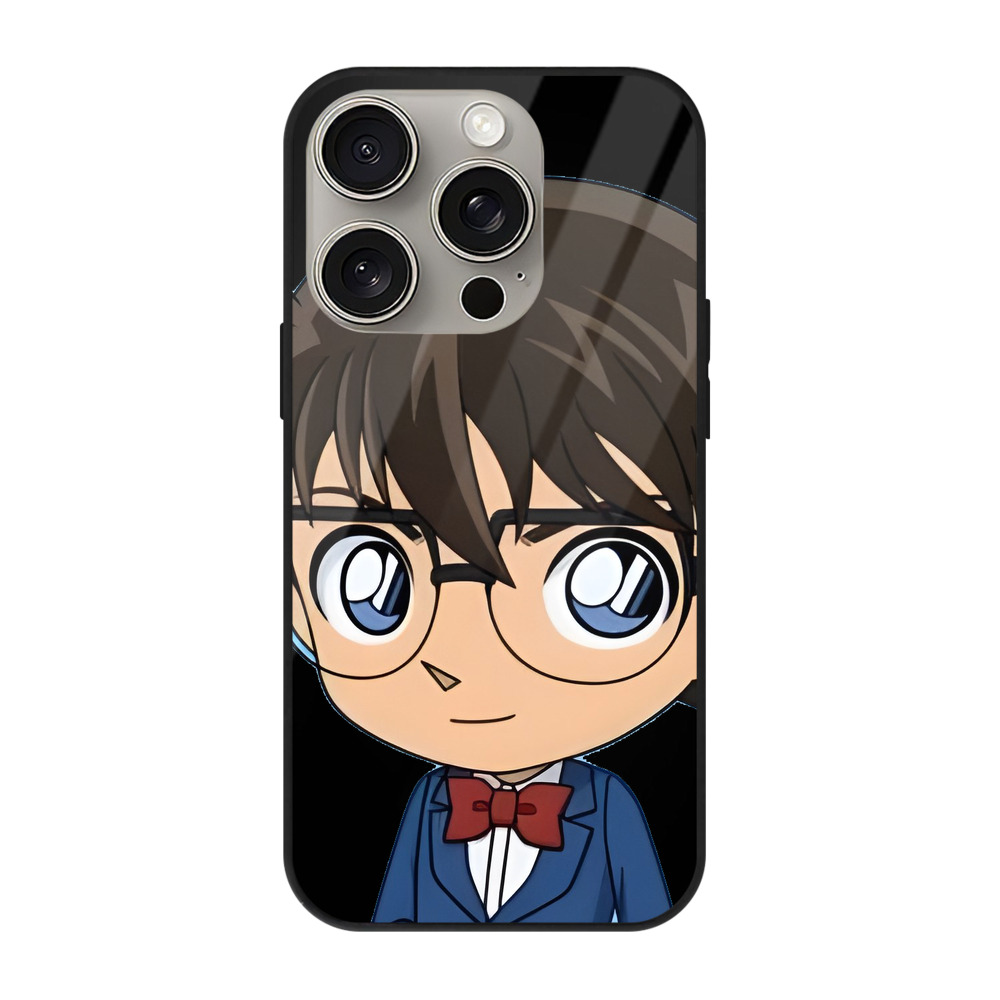 （画像用） 名探偵コナン 江戸川 コナン Detective Conan Conan Edogawa 【iPhone15Pro対応】スマホケース 耐衝撃＆黄変防止 背面ガラス