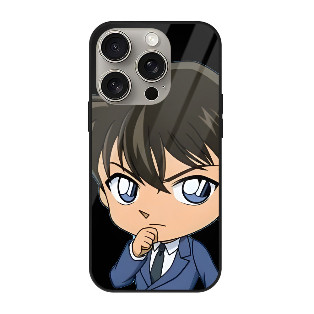 （画像用） 名探偵コナン 江戸川 コナン Detective Conan Conan Edogawa 【iPhone15Pro対応】スマホケース 耐衝撃＆黄変防止 背面ガラス