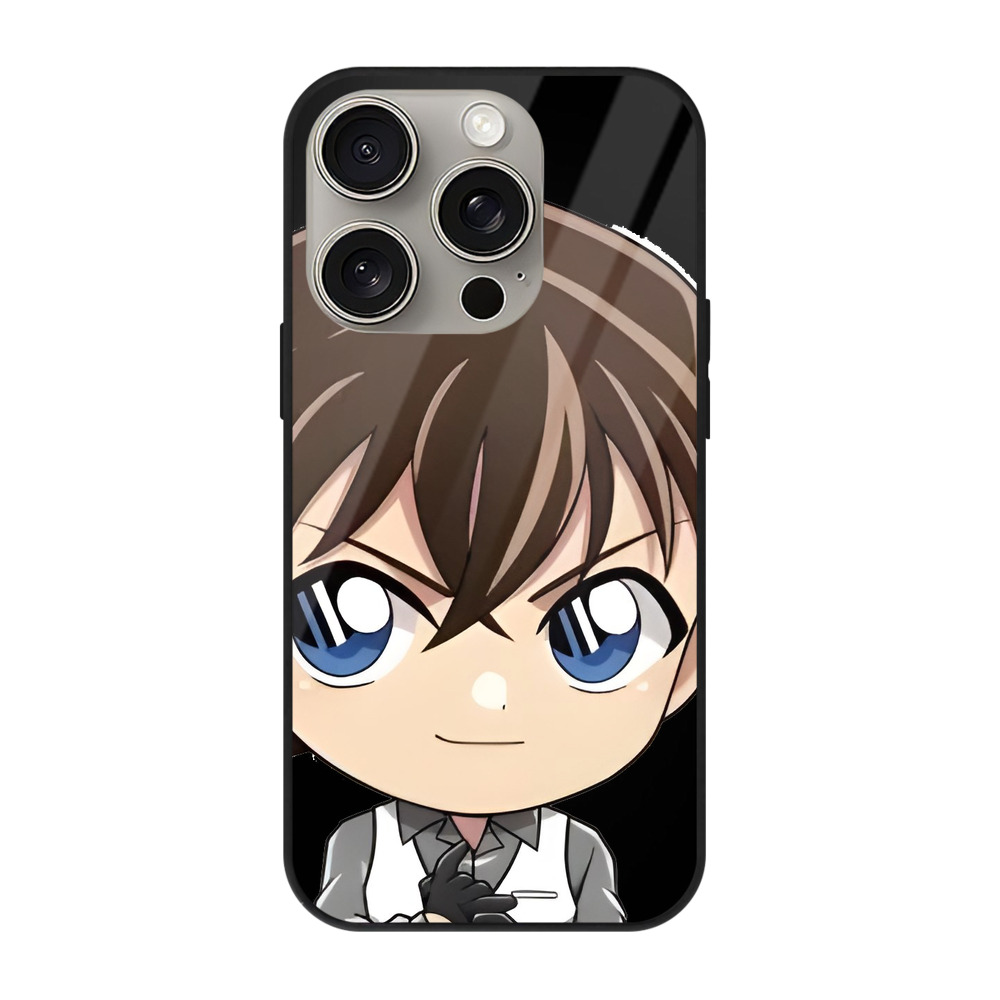 （画像用） 名探偵コナン 江戸川 コナン Detective Conan Conan Edogawa 【iPhone15Pro対応】スマホケース 耐衝撃＆黄変防止 背面ガラス