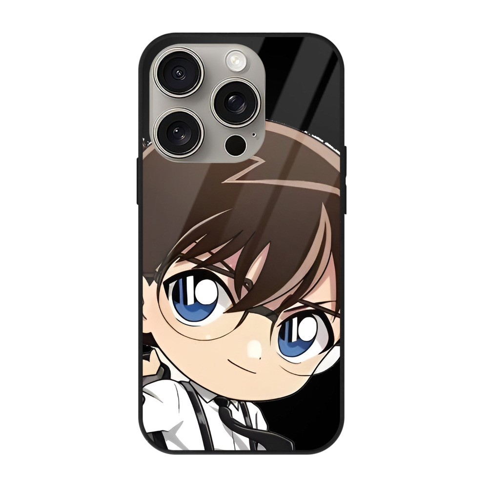 （画像用） 名探偵コナン 江戸川 コナン Detective Conan Conan Edogawa 【iPhone15Pro対応】スマホケース 耐衝撃＆黄変防止 背面ガラス