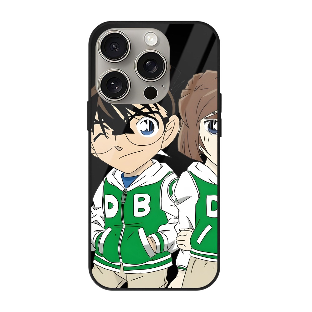 （画像用） 名探偵コナン 江戸川 コナン Detective Conan Conan Edogawa 【iPhone15Pro対応】スマホケース 耐衝撃＆黄変防止 背面ガラス