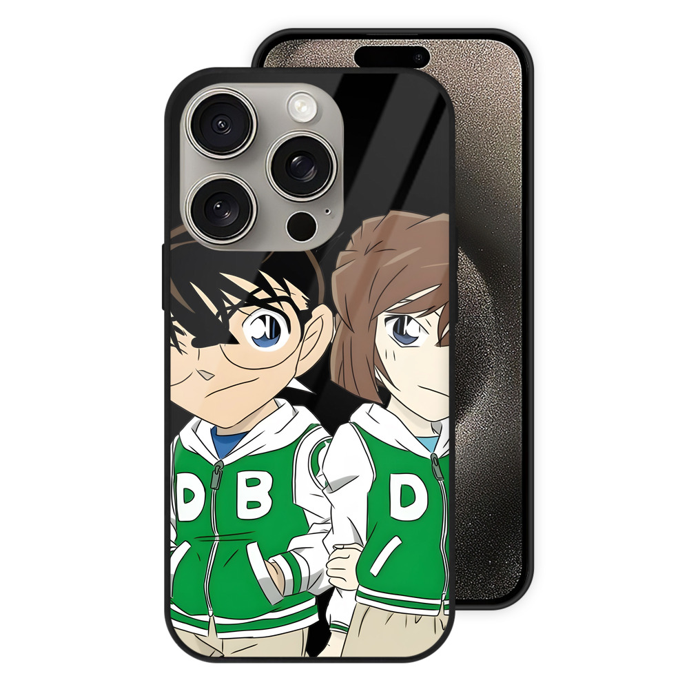 （画像用） 名探偵コナン 江戸川 コナン Detective Conan Conan Edogawa 【iPhone15Pro対応】スマホケース 耐衝撃＆黄変防止 背面ガラス