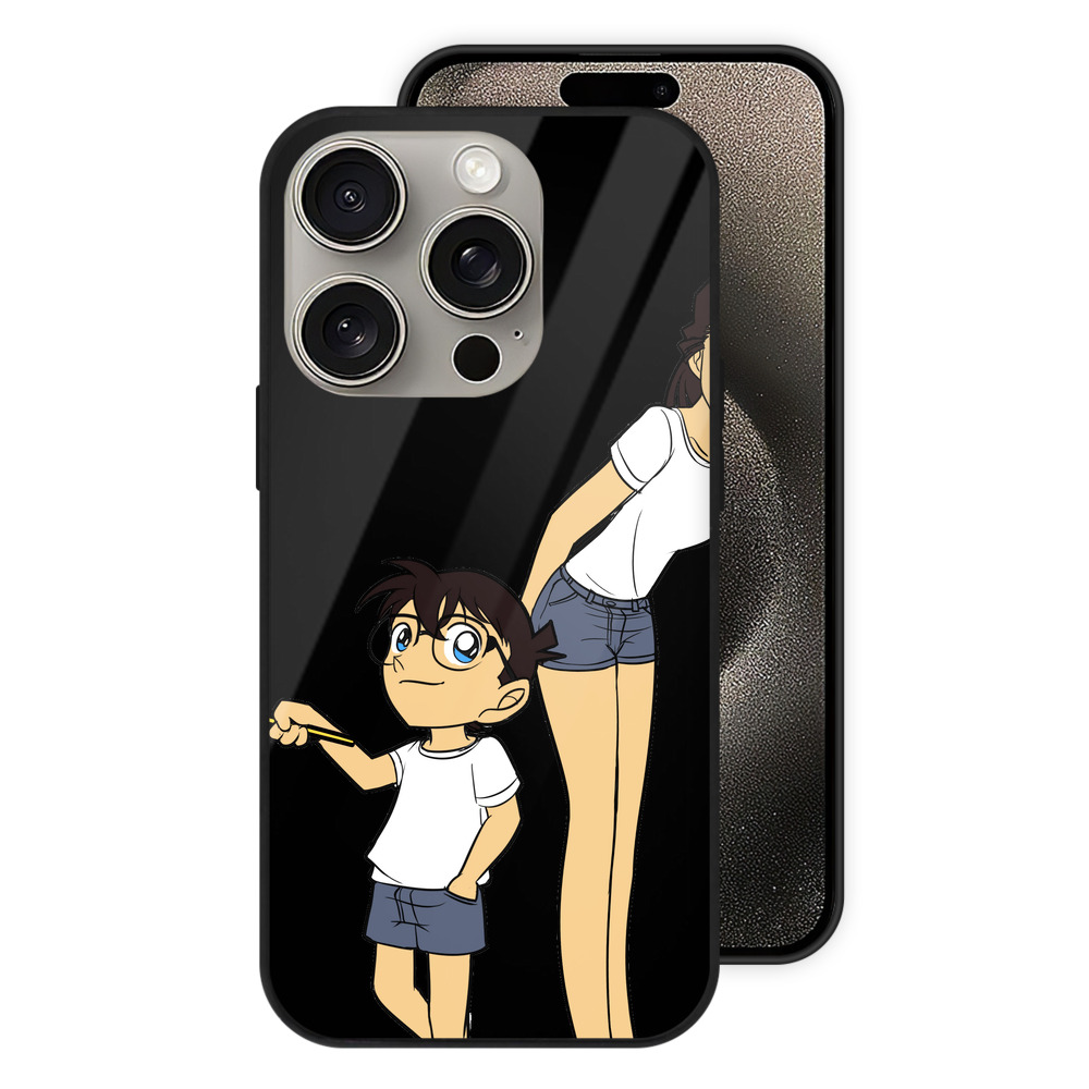 （画像用） 名探偵コナン 毛利 蘭 もうり らん、モーリ ラン Detective Conan Rachel Moore 【iPhone15Pro対応】スマホケース 耐衝撃＆黄変防止 背面ガラス