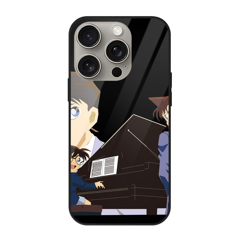 （画像用） 名探偵コナン 毛利 蘭 もうり らん、モーリ ラン Detective Conan Rachel Moore 【iPhone15Pro対応】スマホケース 耐衝撃＆黄変防止 背面ガラス